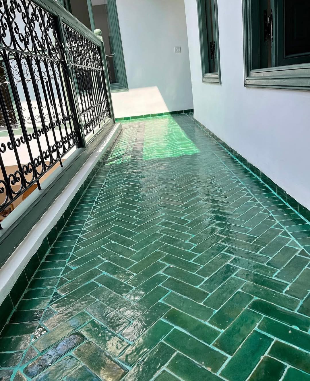 Mediterranean Patio with Terracotta Floor